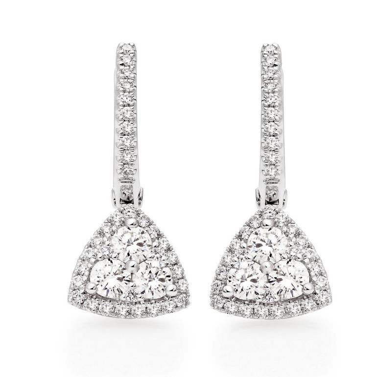 18ct White Gold Drop Pendant