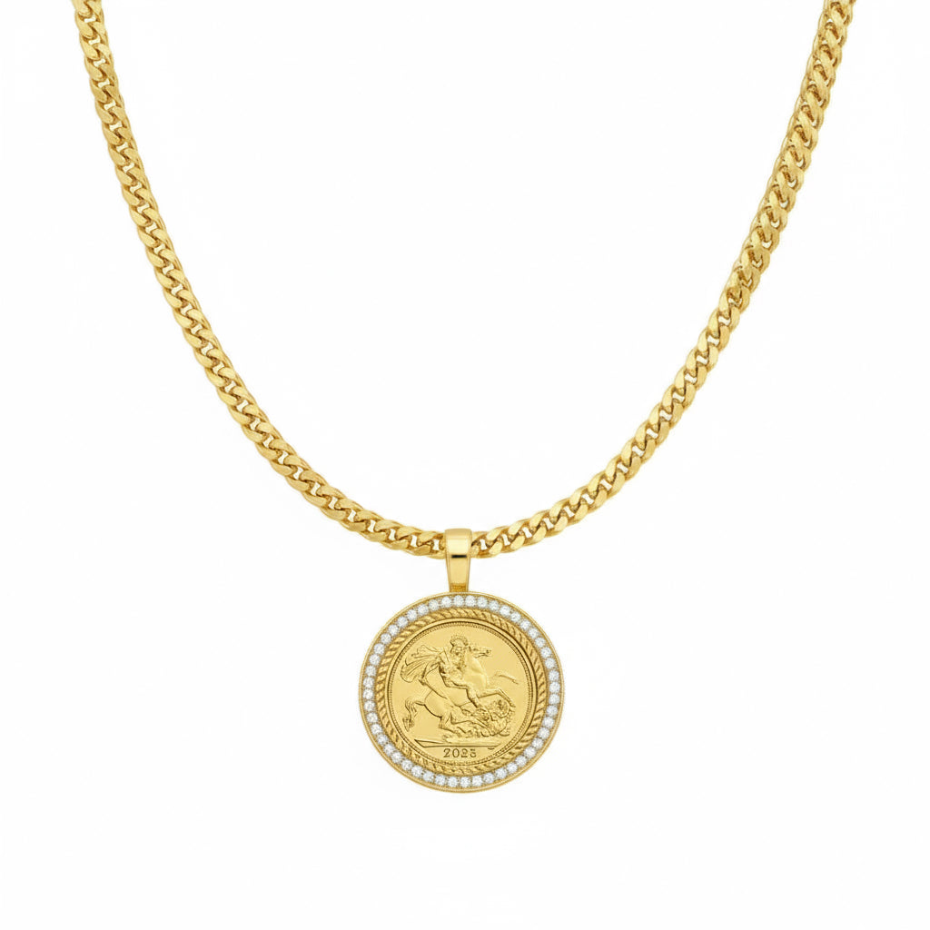 22ct YG Chain + Full Sovereign