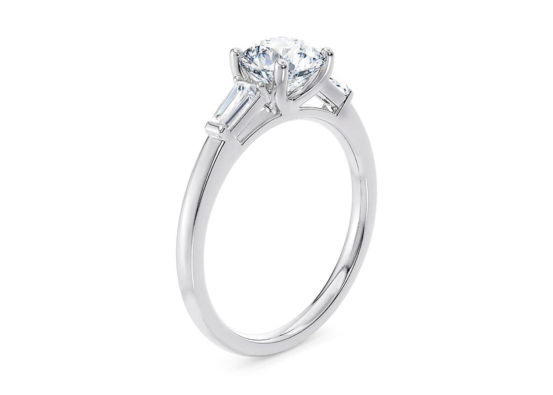 Silver Elegance Lab Diamond Ring