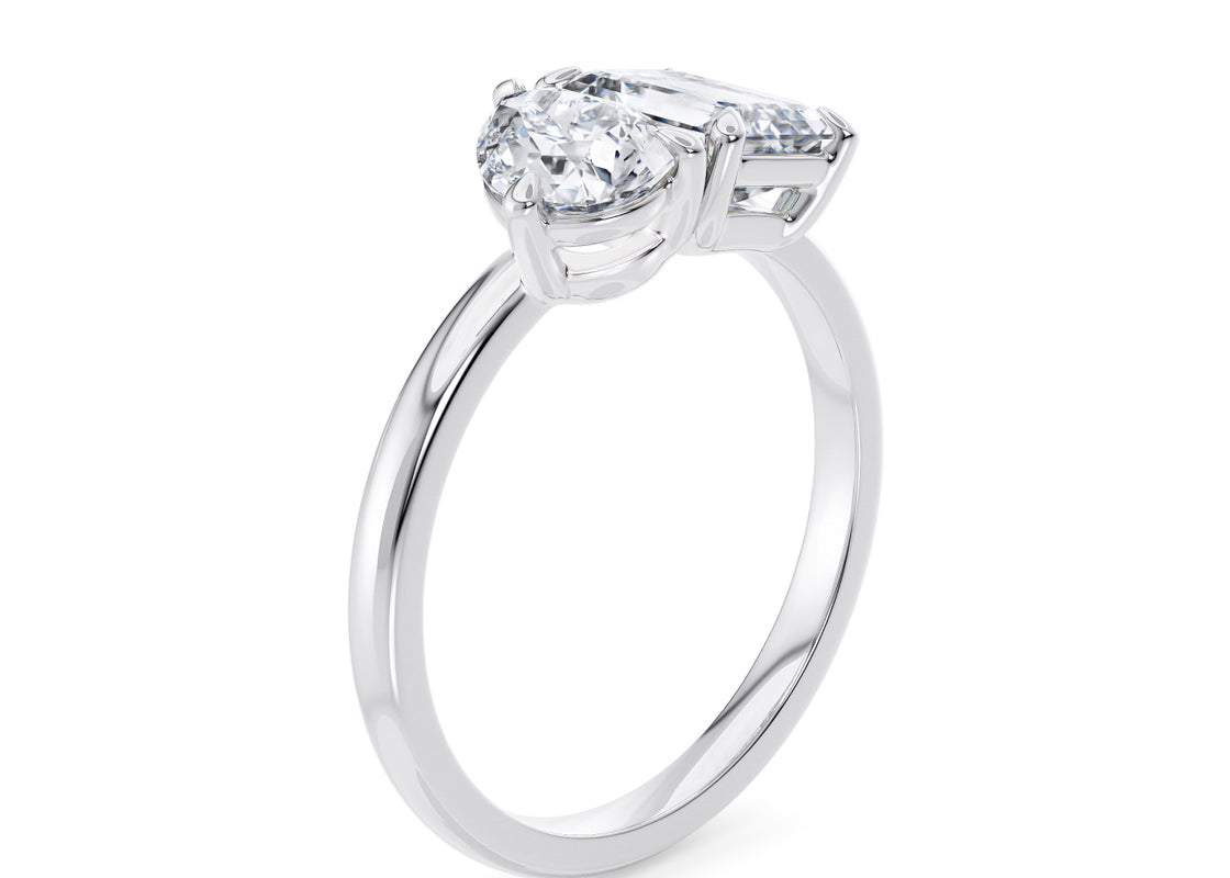 Silver Elegance Lab Diamond Ring