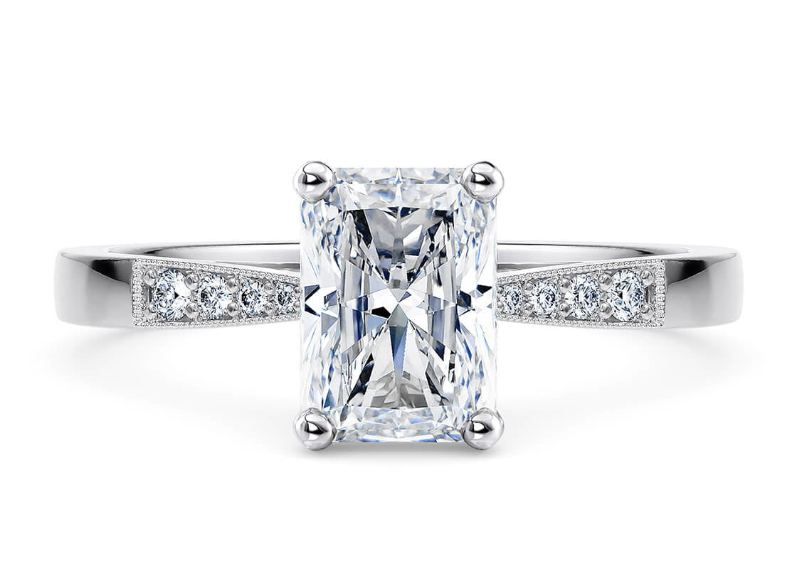 Silver Lab Diamond Ring