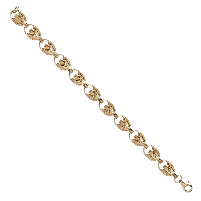 9ct YG 12mm Plain Tulip Chain