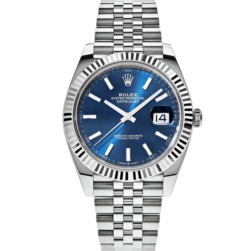 ROLEX DATEJUST 41 BRIGHT BLUE 126334 41MM OYSTERSTEEL AND WHITE GOLD