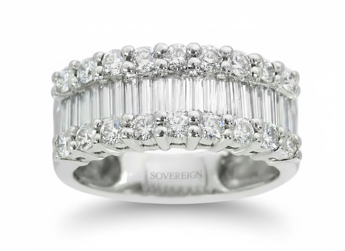 18ct White Gold Diamond Half Eternity Ring