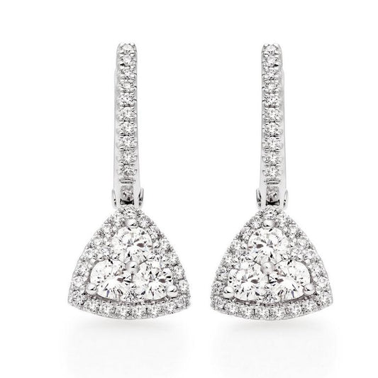 18ct White Gold Drop Pendant