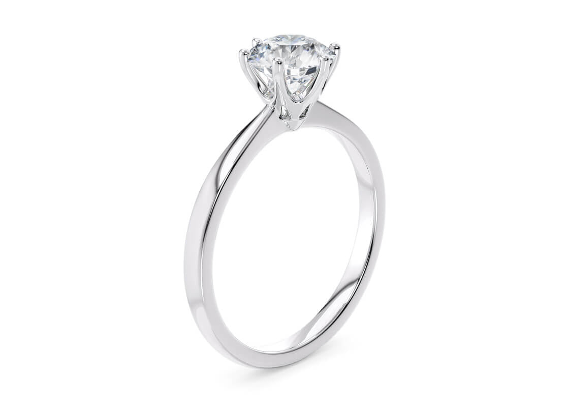 Silver Lab Diamond Ring