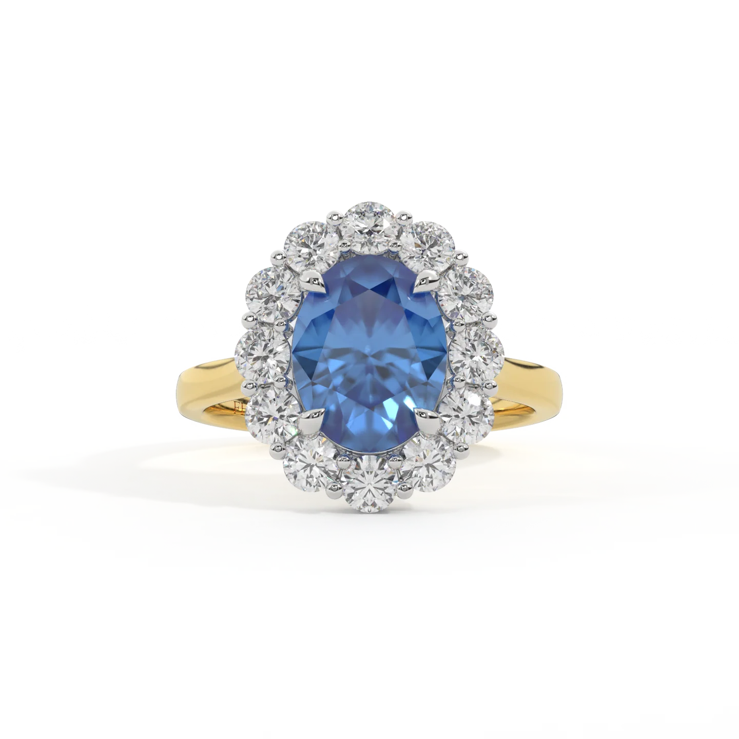 Large Sapphire & Diamond Ring