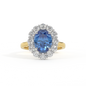 Large Sapphire & Diamond Ring