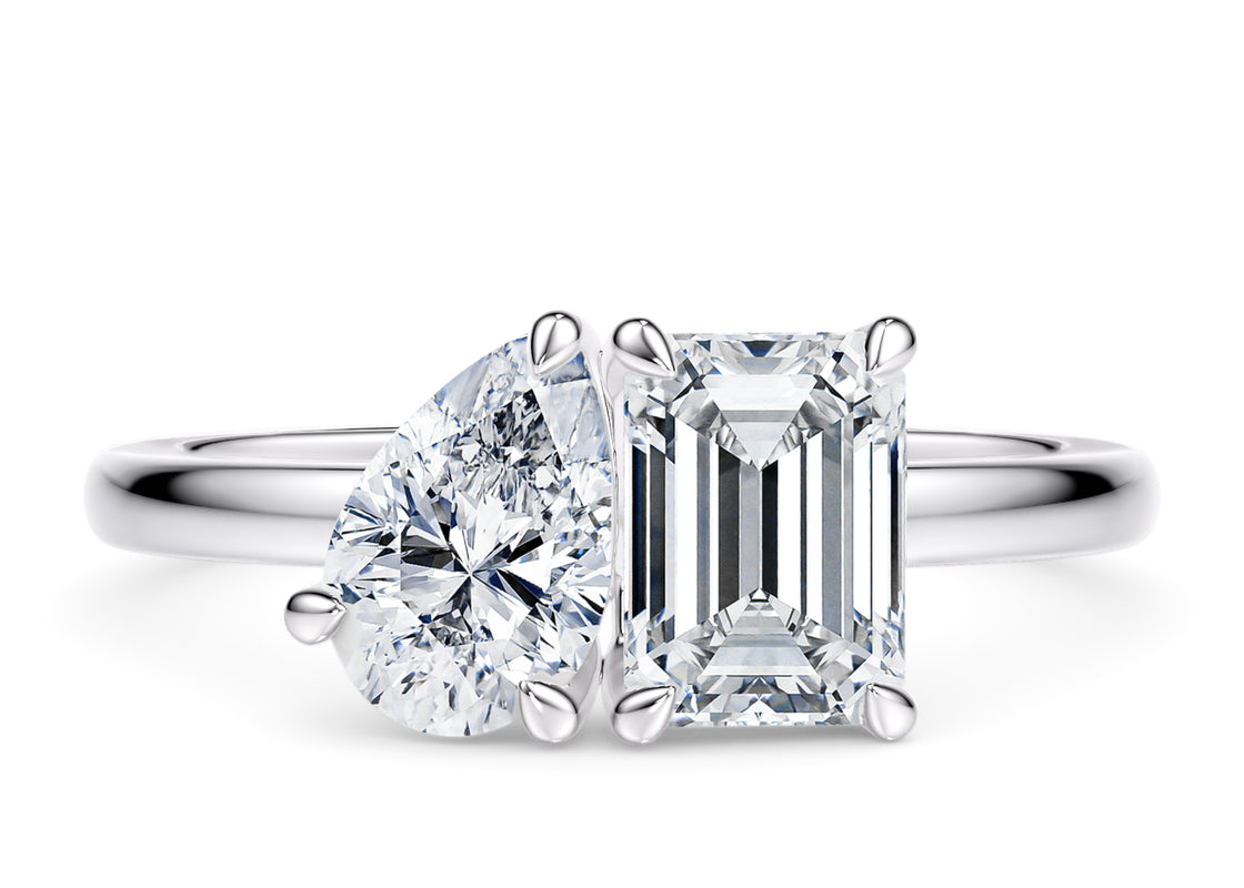 Silver Elegance Lab Diamond Ring