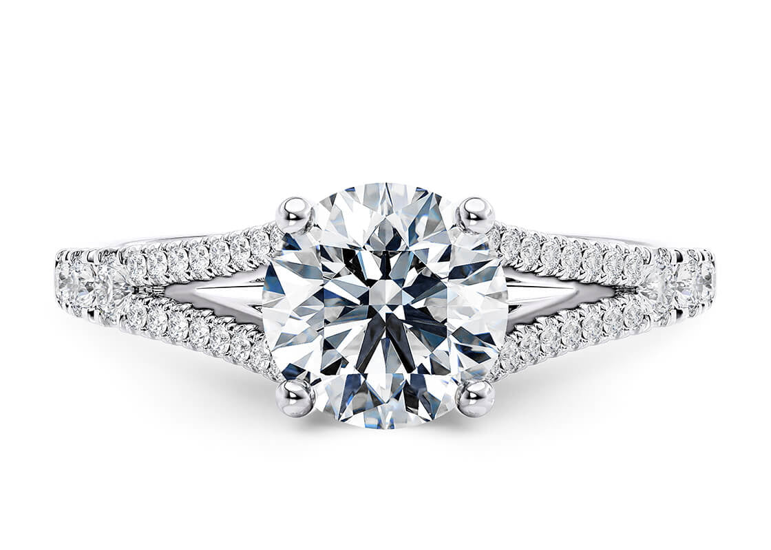 Lab Diamond Ring Silver