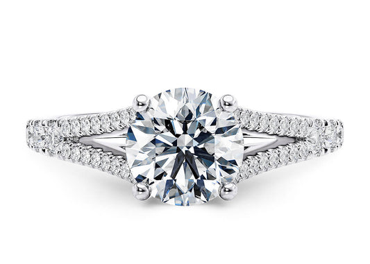 Lab Diamond Ring Silver