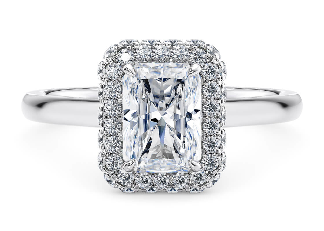 Silver Lab Diamond Ring