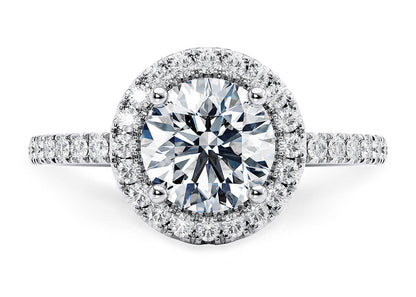 Silver Full Lab Diamond Halo Ring