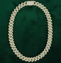 18ct Yellow Gold 2.00ct Diamond Cuban Chain