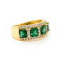 9ct Gold Diamond Emerald Ring
