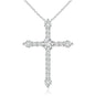 18ct White Gold Diamond Cross