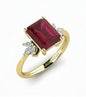 9ct Ruby Emerald Cut Ring