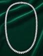 18ct White Gold Oval Diamond Necklace