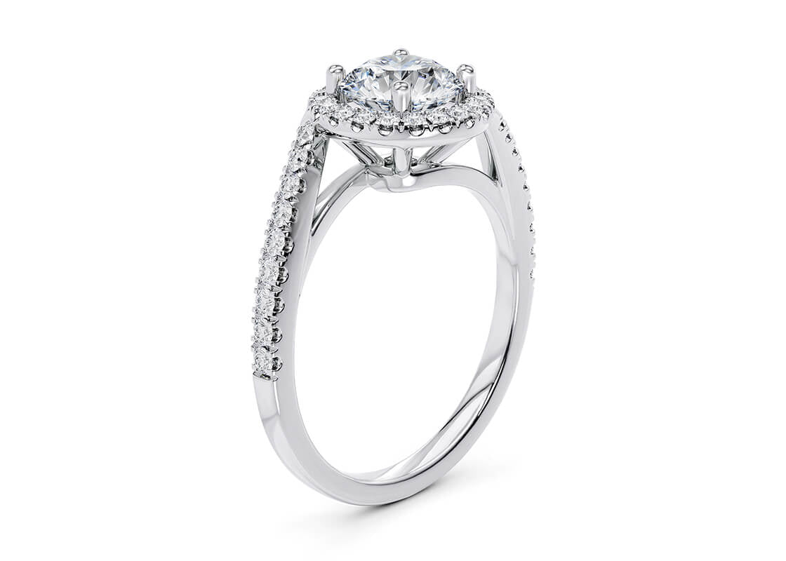 Silver Class Lab Diamond Ring