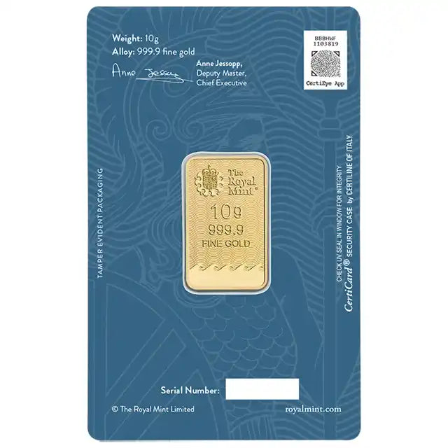 The Royal Mint Britannia 10g Gold Bar