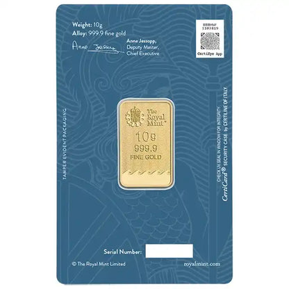 The Royal Mint Britannia 10g Gold Bar