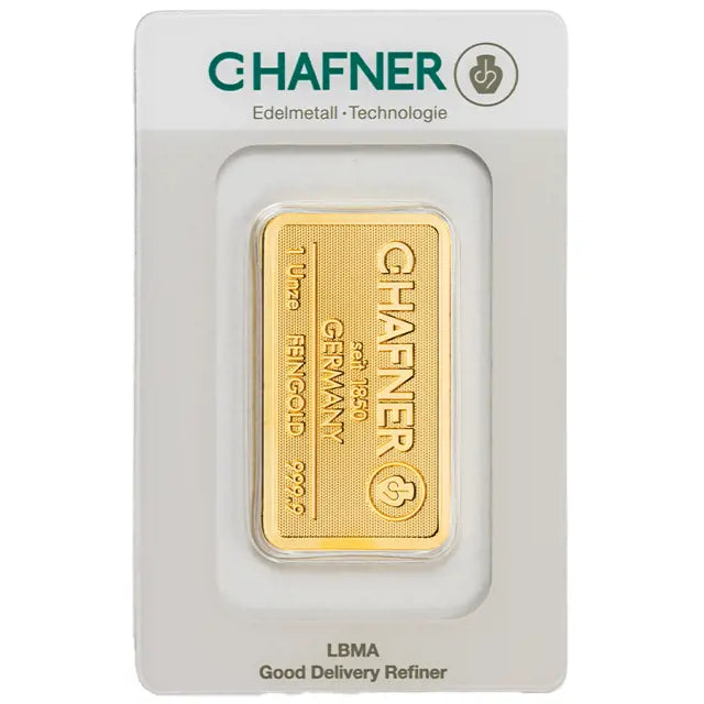 1oz Hafner Gold Bar