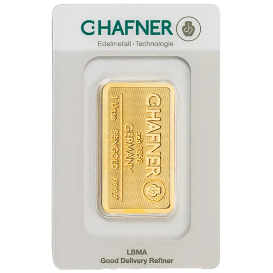 1oz Hafner Gold Bar