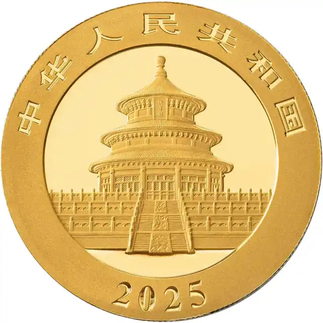 2025 Chinese Panda 30g Gold Coin