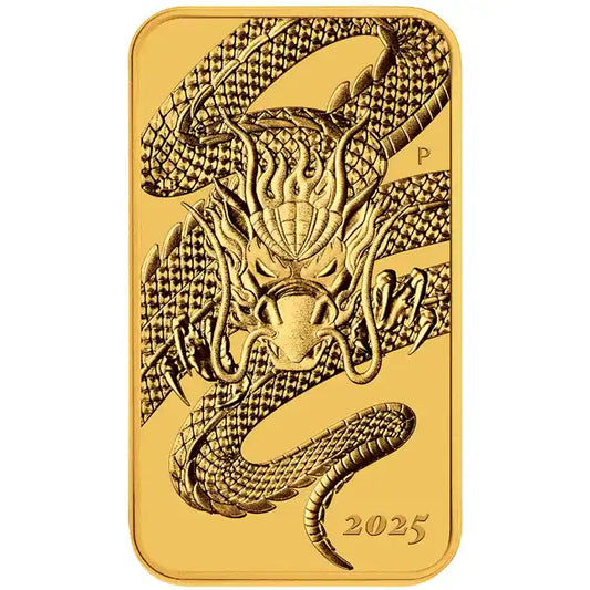 2025 Australian Dragon Rectangular 1oz Gold Coin