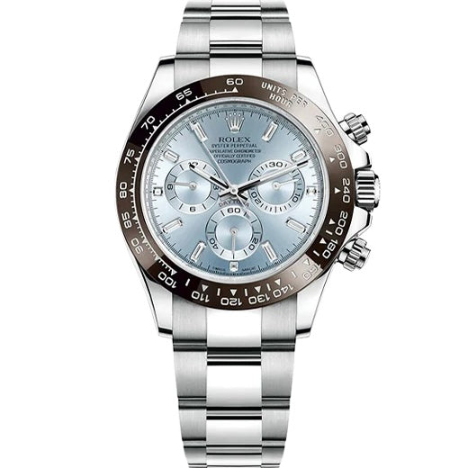 ROLEX COSMOGRAPH DAYTONA ICE BLUE - 116506 40MM PLATINUM BAGUETTE DAYTONA