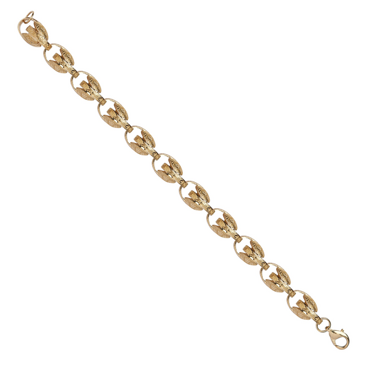 9ct YG 12mm Plain Tulip Chain