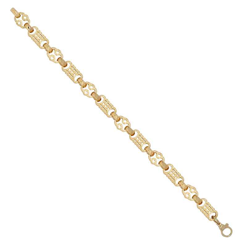 9ct YG 10mm Star & Bar Chain