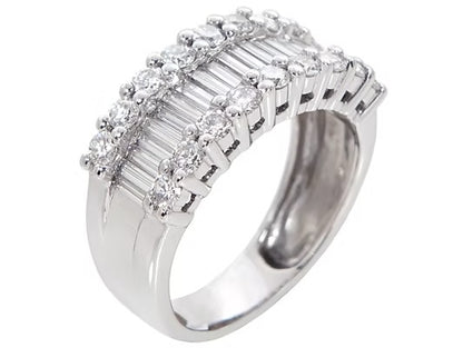 18ct White Gold Diamond Half Eternity Ring 1.27ct