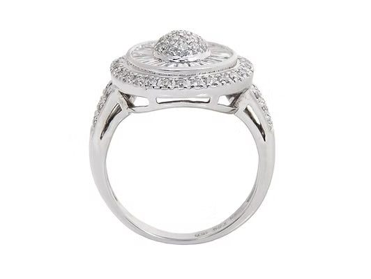 18ct W G Diamond Cluster Ring 1.20ct