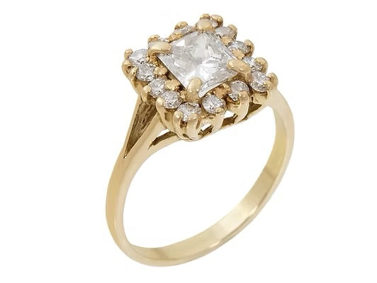 18ct Y G Diamond Ring 1.56ct