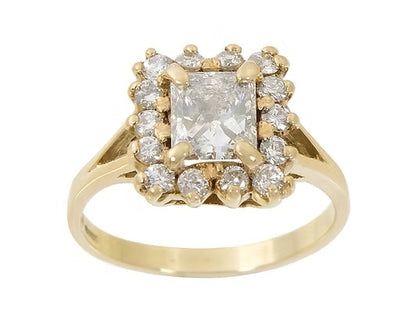 18ct Y G Diamond Ring 1.56ct