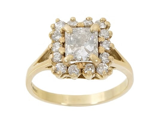 18ct Y G Diamond Ring 1.56ct