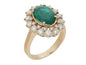 18ct Y G Emerald & Diamond Ring 3.48ct Total