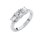 18ct White Gold Diamond Trilogy Ring