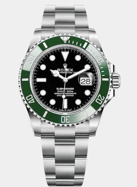 ROLEX SUBMARINER DATE 'STARBUCKS' MK1 BEZEL 126610LV 41MM OYSTER STEEL