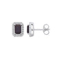 18ct White Gold 0.20ctw Diamonds & 1.30ctw Sapphire Earrings